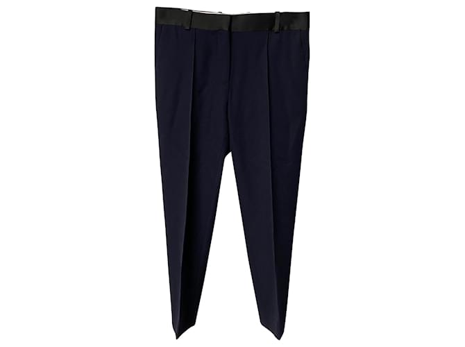 Céline Celine Straight Pants in Blue Wool  ref.422254
