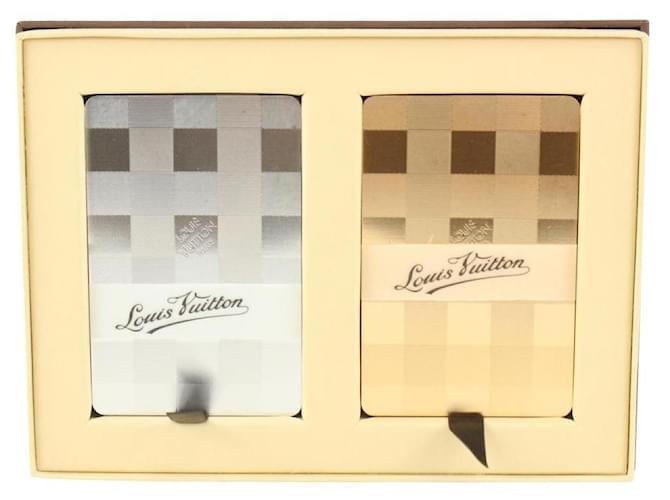 Louis Vuitton Gold x Silver Metallic Damier Playing Cards Poker Bridge  White gold ref.422306 - Joli Closet