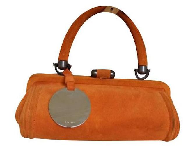 Bolsa laranja Givenchy Camurça  ref.422503