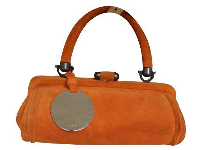 Pochette Givenchy en daim orange