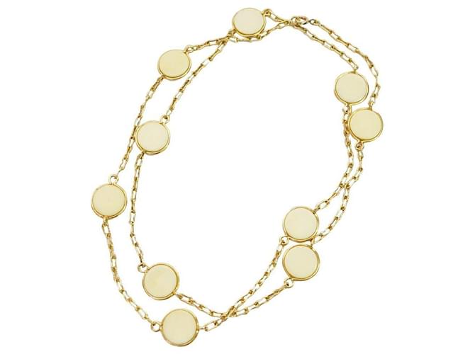 Van Cleef & Arpels Yellow Gold and Ivory Pendant Necklace  ref.422623