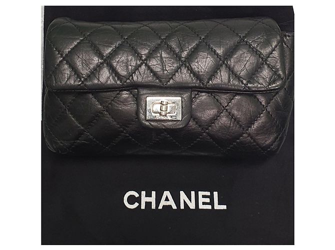 2.55 Marsupio/marsupio chanel uniforme Nero Argento
