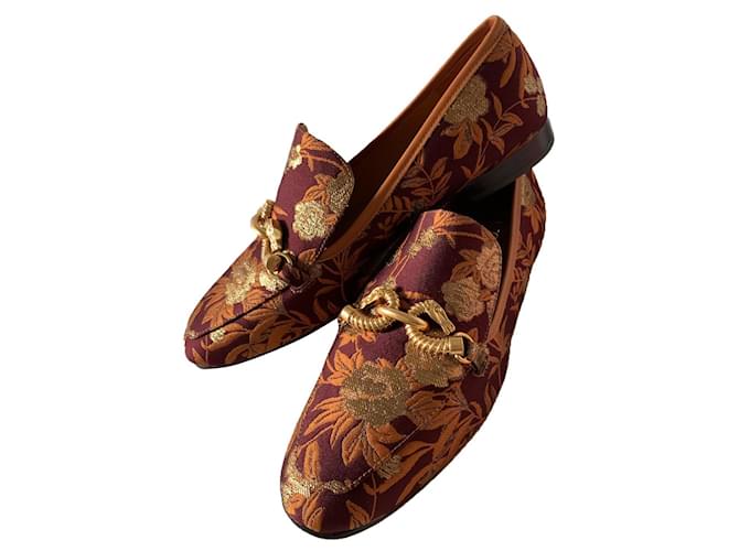 Tory Burch Brocade mocassins Multiple colors Leather  ref.422633