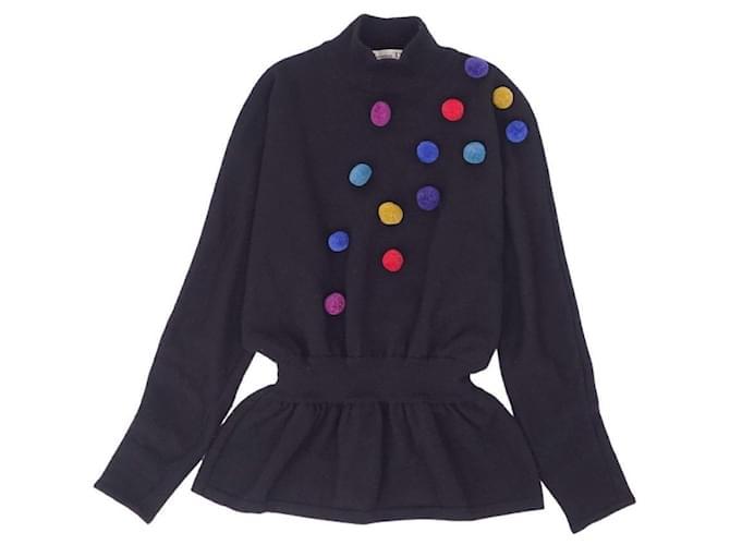 Maglione di lana Christian Dior Nero Multicolore  ref.422643