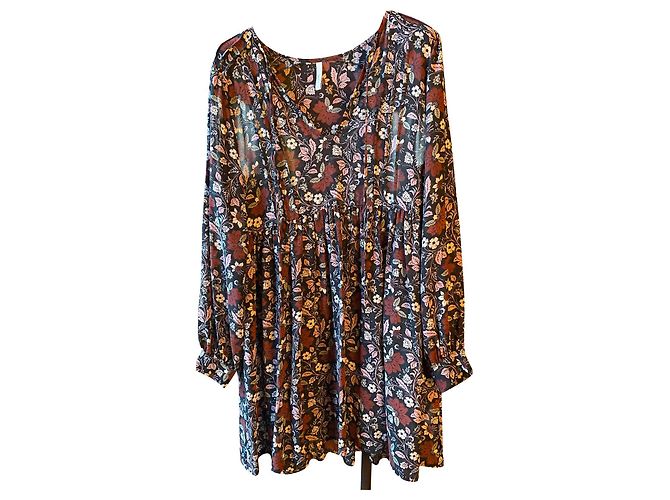 Pepe Jeans Kurzes Kleid mit Blumenmuster Mehrfarben