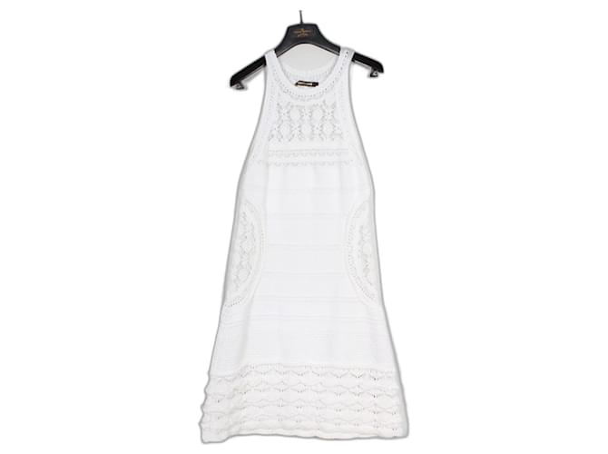 Roberto Cavalli dress. White Cotton  ref.422698