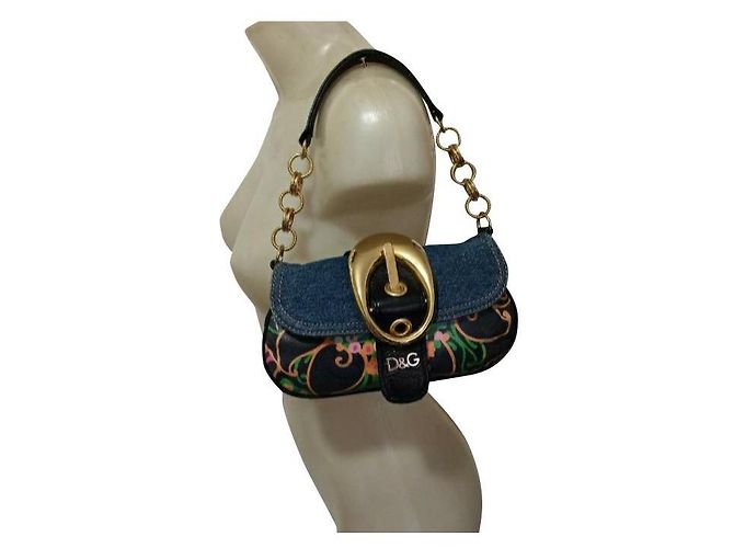 Dolce & Gabbana Bolsa de couro estampado floral D&G Multicor