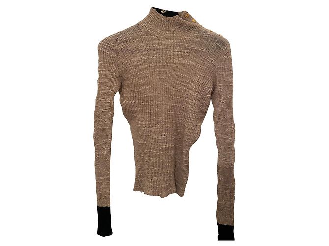 Camisola Chanel de lã bege
