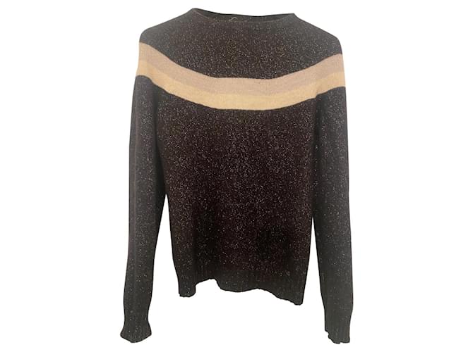 Iconic Chanel sweater Black Cashmere  ref.423005