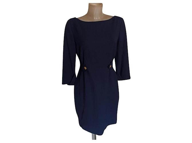 Vestido Moschino vestido azul Azul oscuro Lana Viscosa  ref.423119