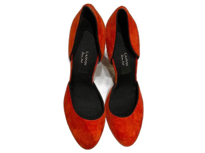 Lanvin Red Leather Pumps