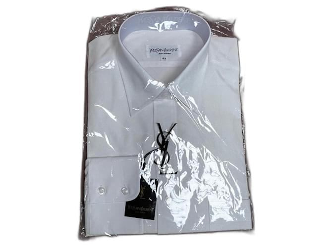 Yves Saint Laurent Camisa Branco Algodão  ref.423246