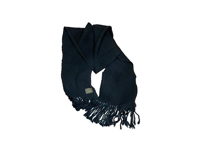 Sciarpa Louis Vuitton Nera in Lana e Cashmere Nero 