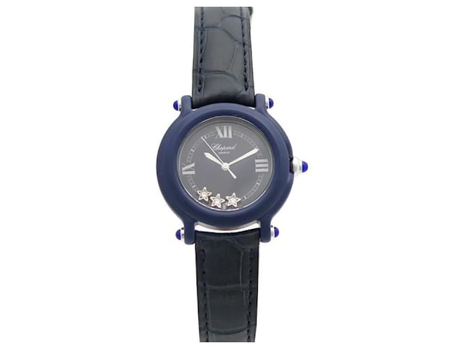 NEW CHOPARD HAPPY STAR LIMITED EDITION CANNES WATCH 32 MM 27/7778 WATCH Navy blue Plastic  ref.423429