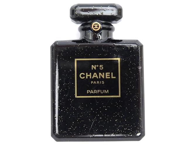Other jewelry CHANEL BROOCH PERFUME BOTTLE NUMBER 5 IN BLACK RESIN