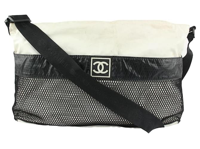 Chanel XL Mesh Sports CC Logo Messenger Bag  ref.423480