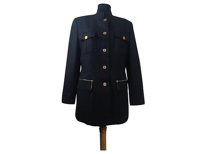 MCM Coats, Outerwear Grey Wool Polyamide  ref.423717