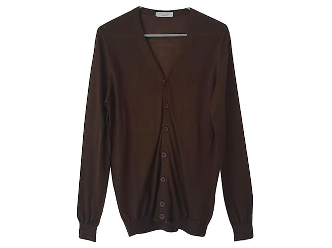 Trussardi Sweaters Brown Silk Cashmere  ref.423956