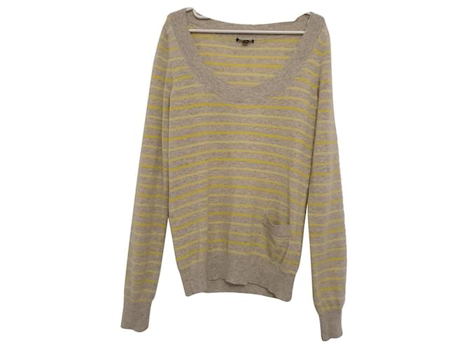 Theory Tricots Cachemire Gris Jaune  ref.423960