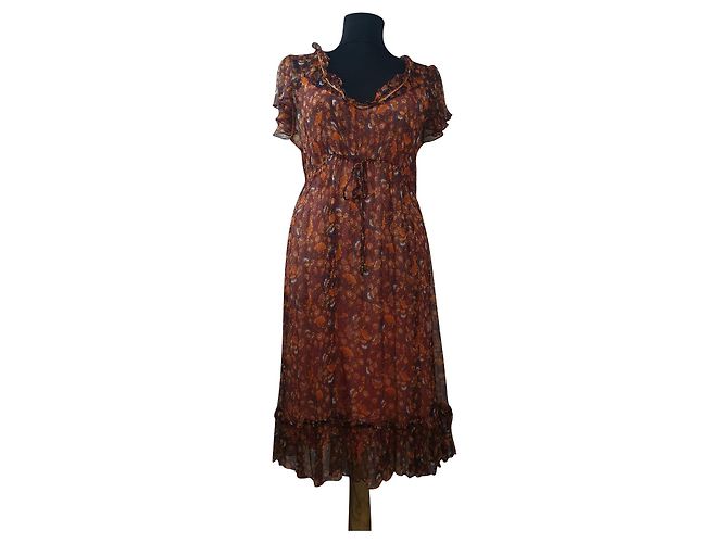 Vestido de seda Sandro Multicolor