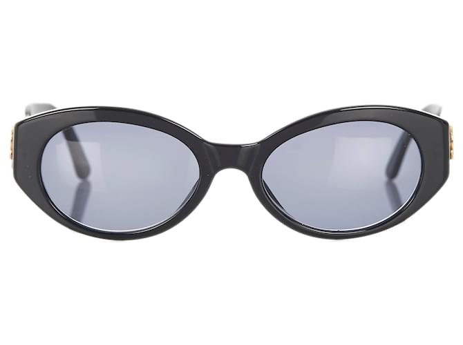 Occhiali da sole tondi neri Chanel Nero Plastica ref.424528 - Joli Closet