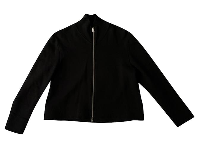 Acne Black cotton fleece jacket  ref.424991