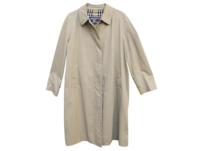 raincoat woman Burberry vintage size 44 Beige Cotton Polyester  ref.425152