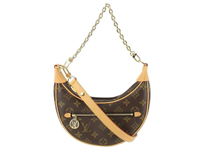 Louis Vuitton Rare Monogram Loop Chain Hobo Crossbody Croissant Bag Leather  ref.425220