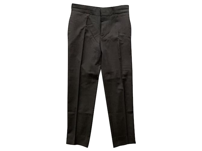 Lanvin Wool tuxedo trousers Dark grey  ref.425796