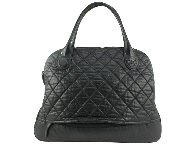 Chanel Satchel XL Preto Acolchoado Cocoon Dome