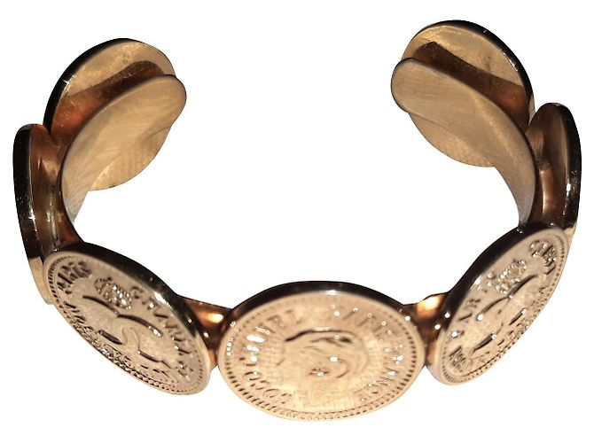BRACCIALE COIN CUFF CON LOGO CHANEL E MADEMOISELLE Gold hardware