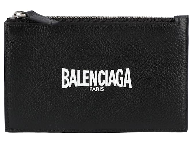 Balenciaga Men's Cash card case Black Leather  ref.425929