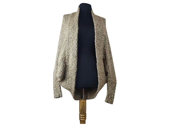 Cardigan Cruciani Beige Baumwolle Wolle Polyamid M Mehrfarben