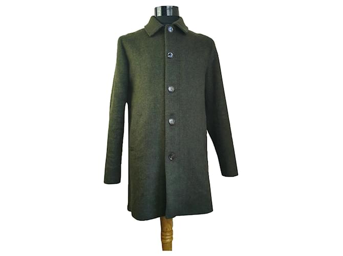 Samsoe & Samsoe Men Coats Outerwear Green Polyester Wool  ref.426036