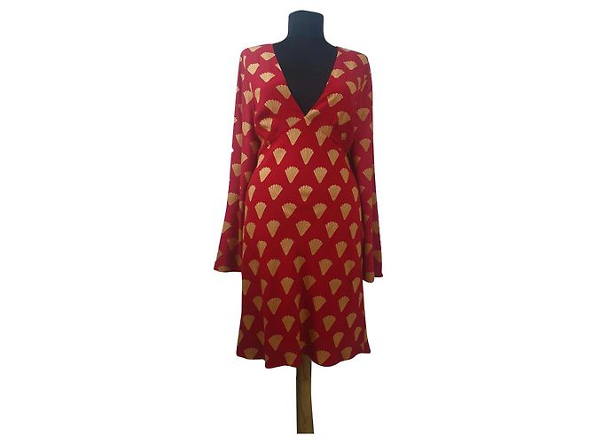 Autre Marque RIXO Etuikleid Rot Viscose M