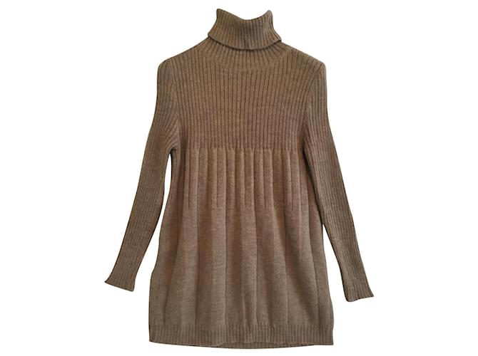 Vintage 30% mohair, 10% Wool. made in Italy. Construction plissée. Laine Marron  ref.426425