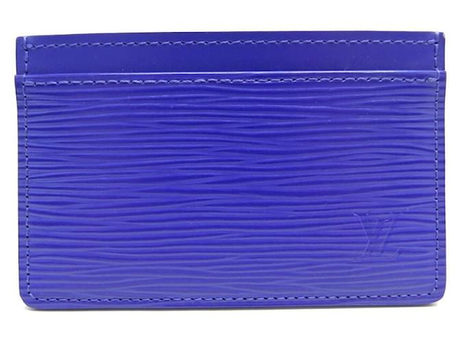 Hermès NEW LOUIS VUITTON CARD HOLDER SINGLE FIGURE EPI LEATHER + CARD HOLDER  BOX Purple ref.426580 - Joli Closet
