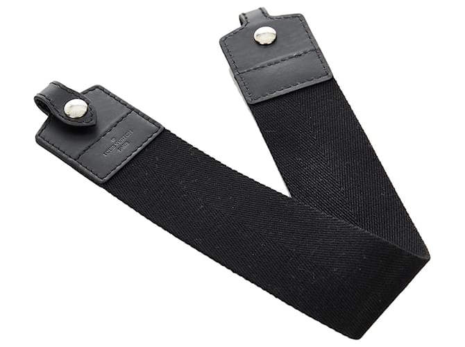 Louis Vuitton Black Canvas Shoulder Bag Strap Leather Cloth Pony-style  calfskin Cloth ref.426745 - Joli Closet