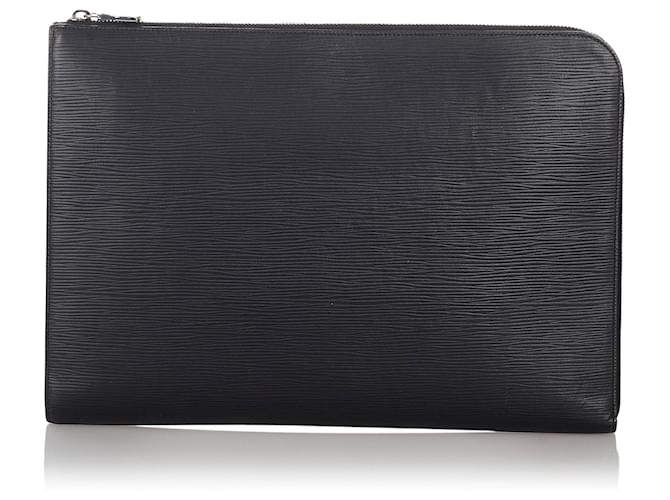 Louis Vuitton Black Epi Pochette Jour GM Leather  ref.426852