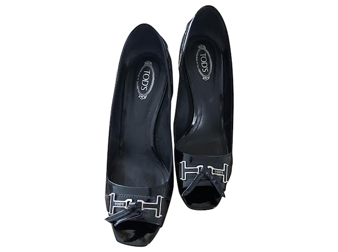 Tod's lined T Black Patent leather  ref.427223