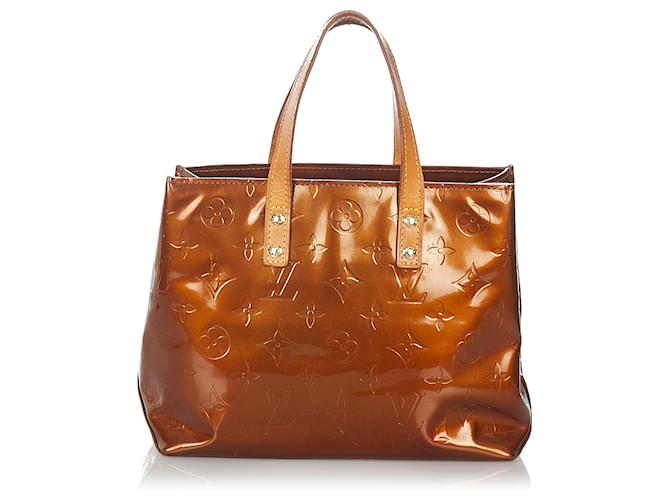 Louis Vuitton Brown Monogram Vernis Reade PM Bronze Leather Patent leather  ref.955534 - Joli Closet