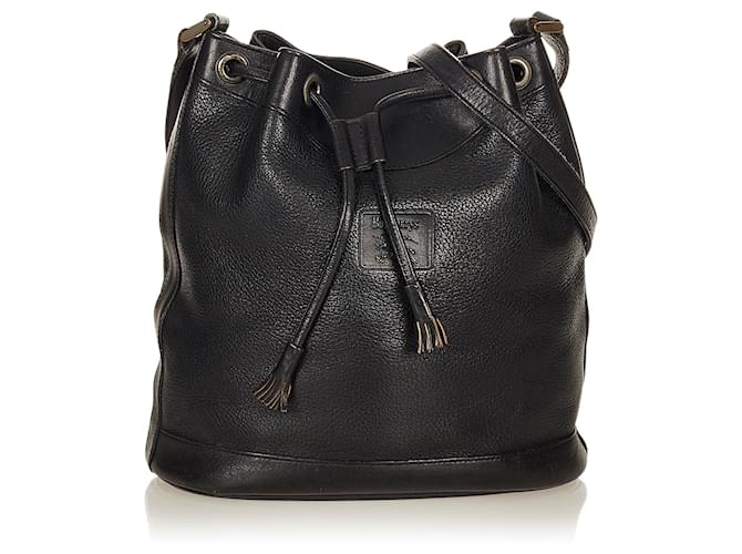 Burberry Black Leather Bucket Bag Pony-style calfskin  ref.427461