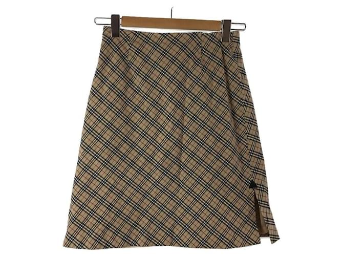 [Used] BURBERRY LONDON Skirt / 36 / Wool / BEG / Check Beige  ref.427852