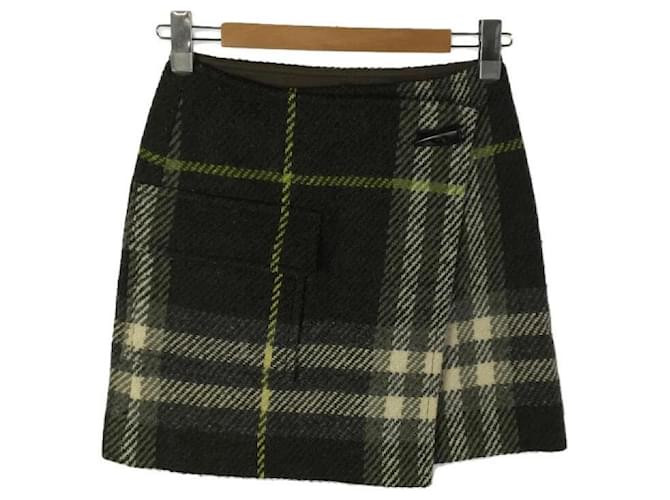 [Used] BURBERRY LONDON Skirt / 36 / Wool / GRN / Check / Nova Check Green  ref.427867