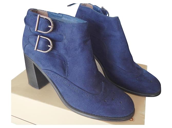 Autre Marque Ankle Boots Blue Deerskin  ref.427951