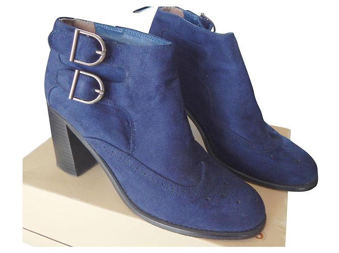 Autre Marque Stivaletti Vanessa WU in camoscio blu navy
