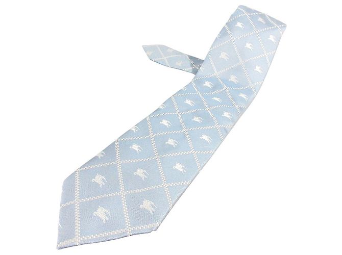 Burberry Cravatta Blu chiaro Seta
