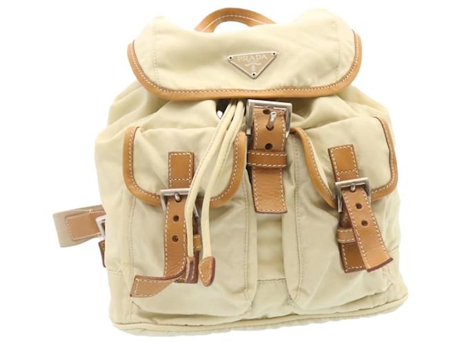 prada backpack beige