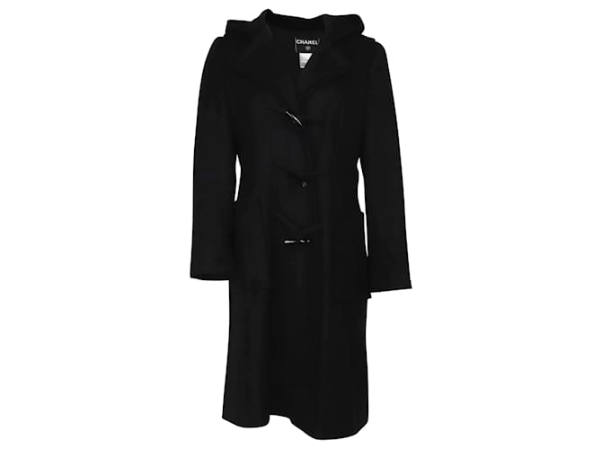 Chanel Duffle Coat in Black Wool  ref.428412