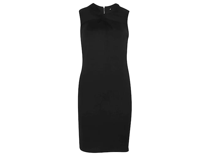 Mini-robe Helmut Lang à col en V en viscose noire Fibre de cellulose  ref.428430